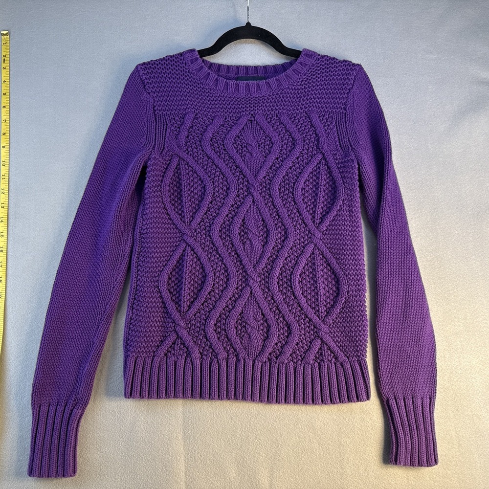 Lands End Drifter Sweater, XS, 100% Baumwolle, Preppy, Knitted, Classic
